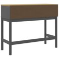 thumbnail image 5 of vidaXL Console Table FLORO Grey 89.5x36.5x73 cm Solid Wood Pine, 5 of 5