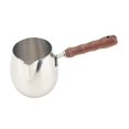 thumbnail image 3 of jifeng Metal Turkish Coffee Pot Wood Long Handle Multifunctional Butter Melting Pot 300ml, 3 of 9