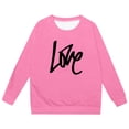 thumbnail image 3 of PMVFHDE Chandail à Col Rond pour Fille, Imprimé, à Manches Longues, Chandail à Capuchon pour Filles, Rose, 12-18 Mois, 3 of 3