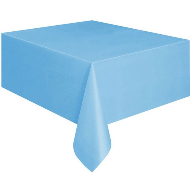 Disposable Tablecloth Home Hotel Restaurant Single disposable table cover disposable Use Decorative Solid Color Heat Insulation Table Cover, Sky Blue