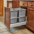 thumbnail image 2 of Rev-A-Shelf 27 qt. Replacement Waste Container for Rev-A-Shelf Pullouts, Silver, 2-pack, 2 of 8