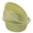 thumbnail image 2 of 2pcs Home Bathroom Wash Basin Plastic Wash Basin Home Foot Basin Household Simple Basin (Medium Size Green), 2 of 8