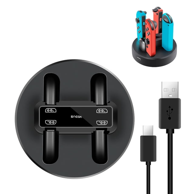 Compatible avec Nintendo Switch Joy-Cons Station de Recharge pour Manettes PRO et Console Hôte