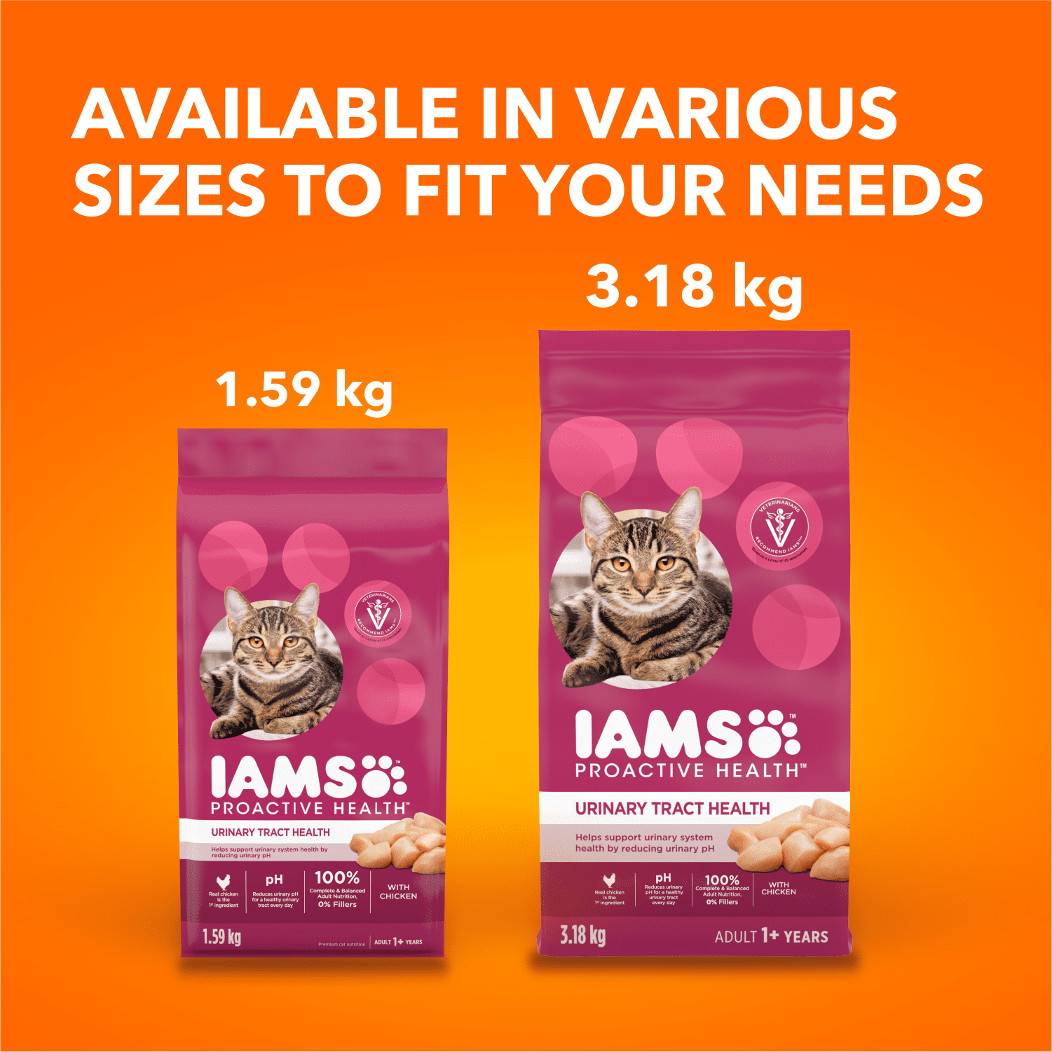 Iams Proactive Health Nourriture Sèche pour Chats Adultes Soins des Voies Urinaires au Poulet 1.6kg