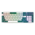 thumbnail image 1 of Mistaha Clavier de Jeu Mécanique K3 Disposition Russe Vert Aqua Style Rétro Rétro Rétroéclairé RVB 100 Touches Interrupteurs Rouges Linéaires Clavier Filaire avec Câble USB-C Enroulé, 1 of 6