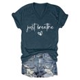 thumbnail image 4 of LUOGENLI T-shirts pour Femme pour Femmes T-Shirt Décontracté de la Saint-Valentin à Imprimé Cœur Lettre Col Rond Manches Courtes T-Shirt T-shirts pour Femmes T-Shirt Graphique Saint-Patrick Marine TTTG, 4 of 4