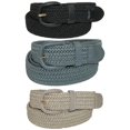 thumbnail image 1 of CTM®  Elastic Braided Stretch Belt (Pack of 3 Colors) (Men's), 1 of 2