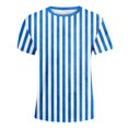 thumbnail image 4 of GDREDA T-Shirt Graphique à Manches Courtes Rayé pour Garçons Carnaval, Haut de Fête Coloré Confortable et Décontracté pour Enfants Bleu,90, 4 of 4