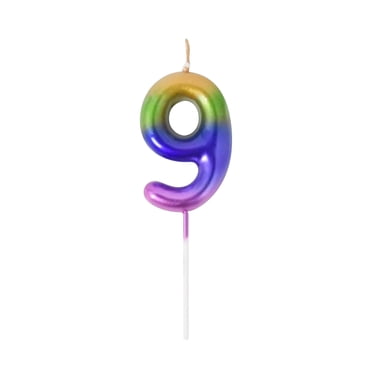 TIMIFIS Gadgets de Cuisine Bougies d'Anniversaire Dégradé Couleurs Arc-en-Ciel Bougies Chiffres Joyeux Anniversaire Décorations en Cire Célébrations Fête d'Anniversaire