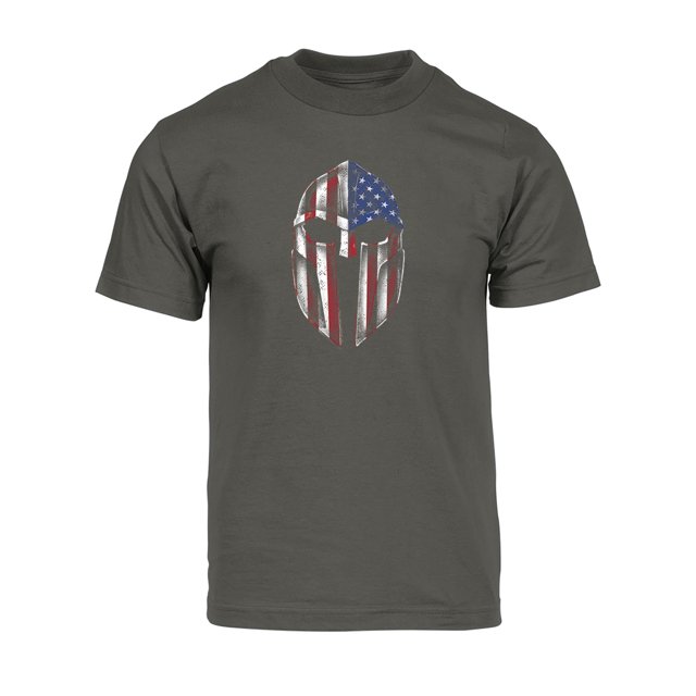 Gravity Trading T-Shirt à Manches Courtes de Gladiateur Américain - Gris Foncé - Moyen