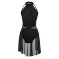 thumbnail image 4 of Yartina Robe de Danse Ballet Sans Manches pour Filles, Robe Justaucorps Moderne Contemporaine Noire 8, 4 of 7