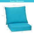 thumbnail image 2 of Gymax 2PCS Deep Seat Chair Cushion Pads Set Indoor Outdoor W/ Rope Belts Turquoise, 2 of 10