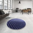 thumbnail image 4 of Ahgly Company Tapis d'Intérieur Lavable en Machine Carré Transitionnel Bleu Nuit, 5 Pieds Carré, 4 of 7