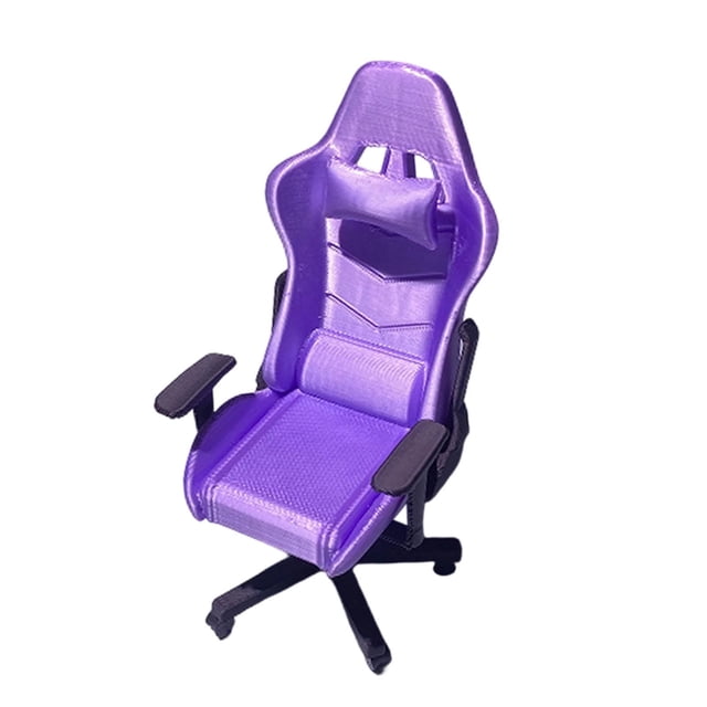 arctrm Chaise de Jeu pour Ordinateur 1/12 Modèle Miniature Mobilier Cosplay Décontracté Ornement pour Violet