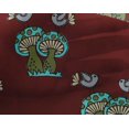 thumbnail image 4 of oneOone Georgette Viscose Fabric Bird & Mushroom Block Print Fabric By The Yard 42 Inch Wide, 4 of 4