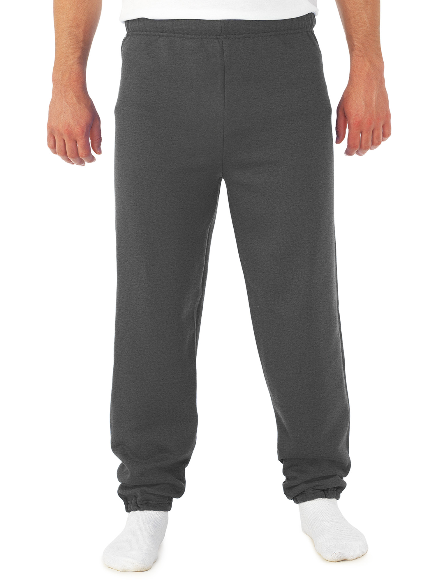 Jerzees mens Sweatpants, Elastic Bottom - Black Heather, XX-Large US