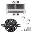 thumbnail image 2 of Oil Cooling Fan, Professional Manufacturing Universal Fits Engine Oil Cooler Kit Aluminum Alloy Material High Performance  For Most Motorcycles, 2 of 8