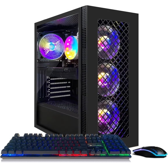 STGAubron Gaming PC Desktop Computer, Intel Core i7 8th Gen up to 4.1GHz, GeForce GTX 1660S 6G, 16GB DDR4, 512GB SSD, WiFi 6, BT 5.2, RGB Fan x4, Windows 11 Home