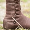 thumbnail image 4 of LSLJS Men's Mid-Calf Boots, Men's Winter Flat Heel Leather Strap Warm Lace Up Vintage Mid Boot Rider, 4 of 5