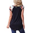 thumbnail image 4 of CHGBMOK Corset Grande Taille pour Femmes T-Shirt Imprimé Décontracté Col Rond Manches Courtes Mode Été Plage en Solde, 4 of 7