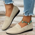 thumbnail image 2 of HBFAGFB Chaussures Décontractées pour Femmes Confortables et Simples à Semelle Plate à Enfiler Femmes Beige Taille 42, 2 of 8
