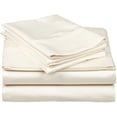 thumbnail image 2 of Flat Sheet Ivory Solid 100 Percent Pure Cotton Super Soft 1-Piece Flat Sheet (Olympic Queen, Ivory), 2 of 2