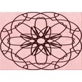 thumbnail image 1 of Ahgly Company Machine Washable Indoor Rectangle Transitional Light Rose Pink Area Rugs, 7' x 10', 1 of 7