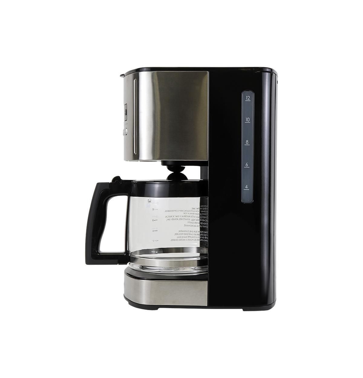 Kenmore Programmable 12-Cup Coffee Maker, Stainless & Black, Auto Brew & Keep Warm Functions