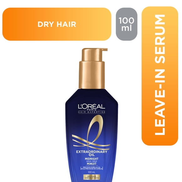 L'Oréal Paris Hair Expertise Extraordinary Oil Midnight Serum, Overnight Hair Serum with Camelia Oil, 100 mL