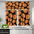 thumbnail image 3 of Halloween Pumpkin Kitchen Curtains and Valances 3 Piece Set,Valance Curtains for Kitchen Windows Kitchen Curtains Tiers and Valances for Cafe Living Room Window Decor, 3 of 5
