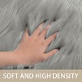 thumbnail image 3 of Unique Bargains Wool Imitation Sheepskin Rugs Faux Fur Double Heart Shaped Area Rug for Bedrooms Living Room Mats, 3 of 9