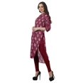 thumbnail image 4 of Moomaya Kurti en Coton à Col Mandarin pour Femmes, Longueur Genou, Imprimées, Robes Grande Taille, 4 of 6