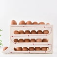 thumbnail image 2 of Egg Holder, 4 Tier Rolling Egg Holder Dispenser, Food Storage Container, Fridge Storage Organizer, Space-Saving, 2 of 7
