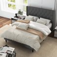 thumbnail image 1 of Costway Full Size Upholstered Platform Bed Button Tufted Headboard Mattress Foundation, 1 of 10