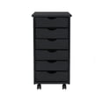thumbnail image 3 of Pemberley Row Solid Wood Black Utility Cart Rectangular Smooth Mobility 15.25" x 13.25" x 25.75" Assembly Required, 3 of 9