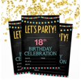 thumbnail image 2 of Darling Souvenir Black Birthday Invitation Card 28 Pcs Fill or Write In Blank Invites Printable Party Supplies 5 x 7 Inches, 2 of 5