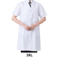 thumbnail image 2 of Laboratory Coat Buttons Multi Pocket Short Sleeve Pet Shop School Factory Work Clothes Internship Section Beautician Use Short Sleeve 3XL, 2 of 7