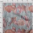 thumbnail image 3 of oneOone Velvet Rose Brown Fabric Sea Shells Ocean Sewing Craft Projects Fabric Prints By Yard 58 Inch Wide, 3 of 4