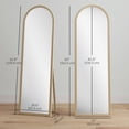 thumbnail image 3 of HOMCOM 64" x 21" Full Length Mirror, Arched Full Body Mirror, Beige, 3 of 10