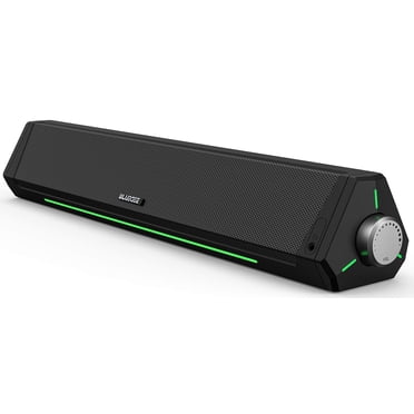Haut-parleurs d'Ordinateur, Barre de Son Bluetooth, Stéréo Hi-Fi, Connexion Auxiliaire 3,5 mm, Haut-Parleurs Alimentés par USB pour Moniteur de Bureau, PC, Portable, Tablettes