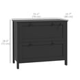 thumbnail image 3 of HOMCOM 2 Drawer Filing Cabinet with Lock, Keys and Hanging Bar, Black, 3 of 10