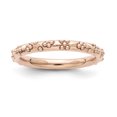 thumbnail image 1 of Bague Texturée Plaquée Rose en Argent Sterling Stackable Expressions Taille 7, 1 of 3