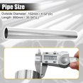 thumbnail image 3 of Unique Bargains Straight 4" OD 35" Length DIY Custom Mandrel Exhaust Pipe 4 Inch Tube Pipe T304 Stainless Steel, 3 of 8