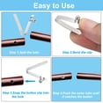 thumbnail image 4 of Unique Bargains 6.5x4mm Kayak Paddle Snaps, Hollow Button Single Pin Lock Tube Spring Clips for Tent Pole, 10 Pack, 4 of 6