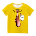 thumbnail image 3 of Penkiiy Garçons Filles Enfants T-Shirts Graphiques 3D à Nouer Imprimés, T-Shirts Originaux Col Rond Manches Courtes 11 Ans Jaune, 3 of 3