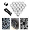 thumbnail image 2 of 19mm Silver 20Pcs Black Car Wheel Nut Lug Dust Cover Cap Protector Bo Prof P8 J0W6, 2 of 7