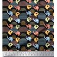 thumbnail image 1 of Soimoi Poly Georgette Fabric Cute Elephant Kids Printed Craft Fabric by The Yard 42 Inch Wide, 1 of 3