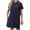 Navy, variant on Pisexur Women's Casual Cotton Dress Solid Color Tee Shirt Dress Short Sleeve Crew Neck Straight Short Dress with Pockets