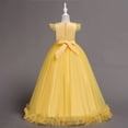 thumbnail image 2 of Nouvellement Lancé, Robe d'Été pour Fille, Sans Manches à Volants en Dentelle, Broderie à Col Rond, Jupe Princesse en Tulle avec Nœud, Décontractée pour Fête, Tenue de Festival, Légère, Respirante, 4-12 Ans Polyvalente et Tendance, 2 of 4