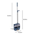 thumbnail image 3 of Chmadoxn Dorm Room Essentials, Brooms Indoor 180° Rotatable Standing Storage Buckle Type Brooms And Dustpan Set With Scraping Teeth And Scraper Cleaning Suitable For Home portable broom, 3 of 9